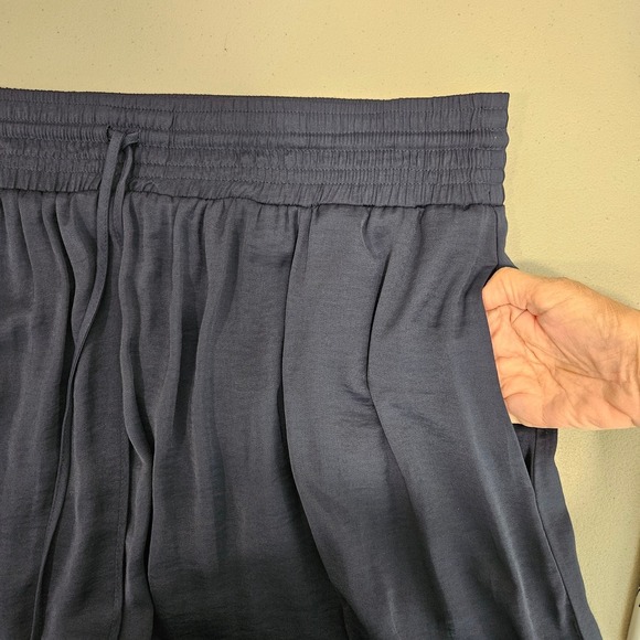 Chicos Maxi Skirt Elastic Waist Chico 3 Misses 16 Flowy Side Slit Travel Casual - Picture 14 of 15